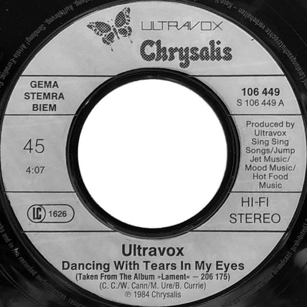 Dancing With Tears In My Eyes - Ultravox