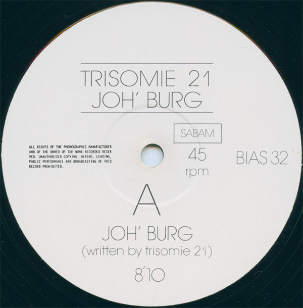 Joh' Burg And Two Other Songs - Trisomie 21