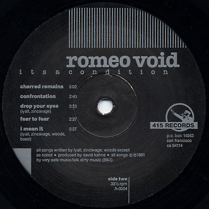 Itsacondition - Romeo Void