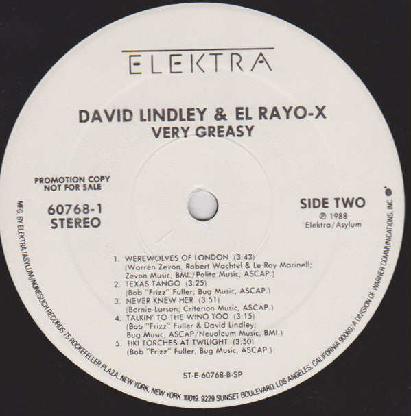 Very Greasy - David Lindley And El Rayo-X