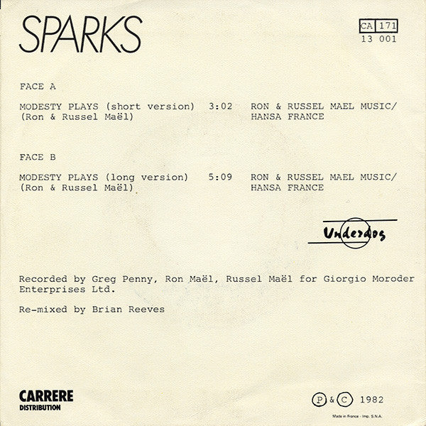 Modesty Plays - Sparks