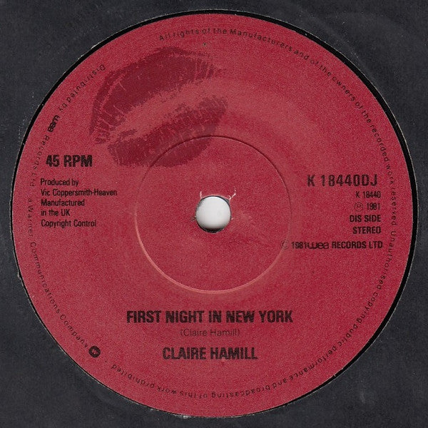 First Night In New York - Claire Hamill