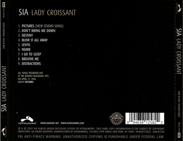 Lady Croissant - Sia – Randy Now's Man Cave