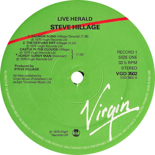 Live Herald - Steve Hillage