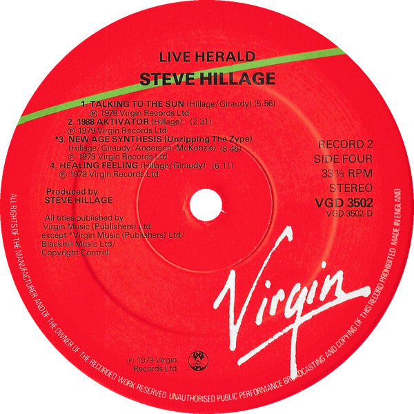 Live Herald - Steve Hillage