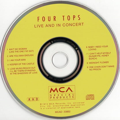 Live And In Concert - Four Tops