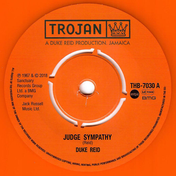 Judge Sympathy / Never To Be Mine - Duke Reid* / Roland Alphonso