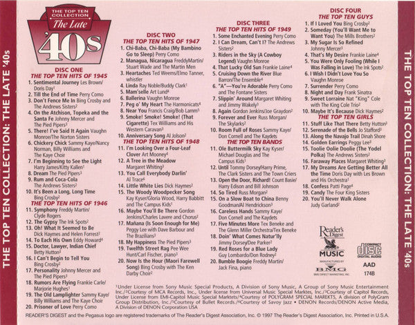 The Top Ten Collection: The Late '40s - Various