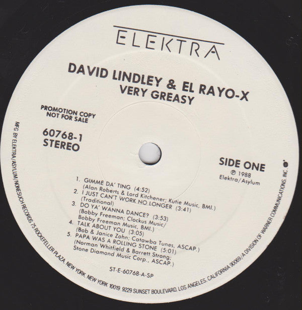 Very Greasy - David Lindley And El Rayo-X