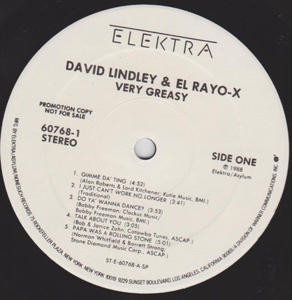 Very Greasy - David Lindley And El Rayo-X