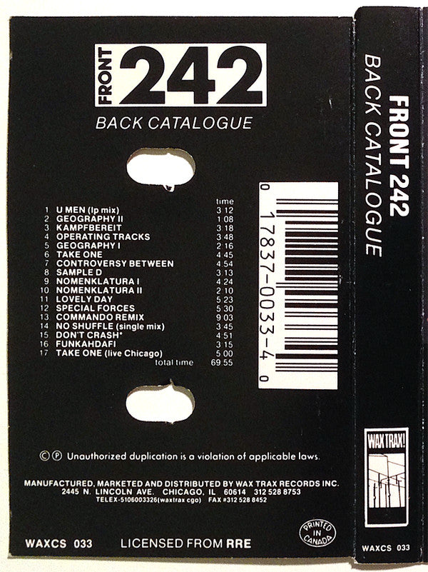 Back Catalogue - Front 242