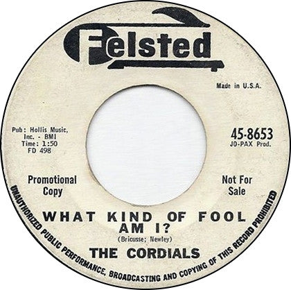 What Kind Of A Fool Am I? / Once In A Lifetime - The Cordials (3)