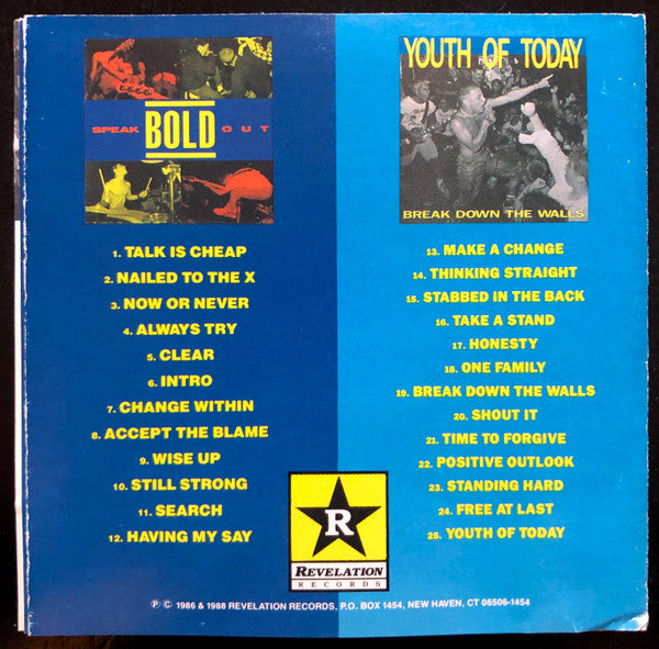 Speak Out / Break Down The Walls - Bold (2) / Youth Of Today