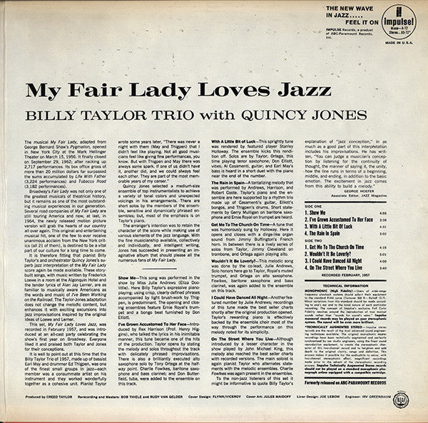 My Fair Lady Loves Jazz - Billy Taylor Trio With Quincy Jones