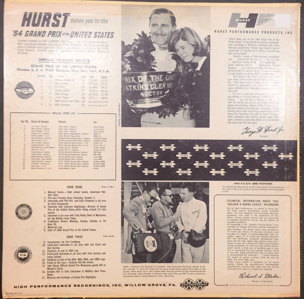 Hurst Takes You To The Grand Prix Of The United States - No Artist