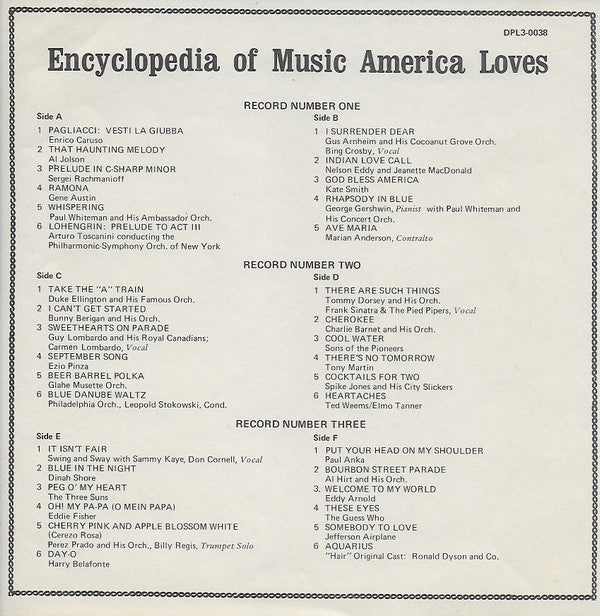 Encyclopedia Of Music America Loves - Various