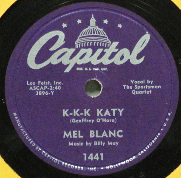 Flying Saucers / K-K-K Katy - Mel Blanc