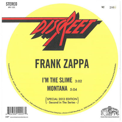 I'm The Slime / Montana - Frank Zappa