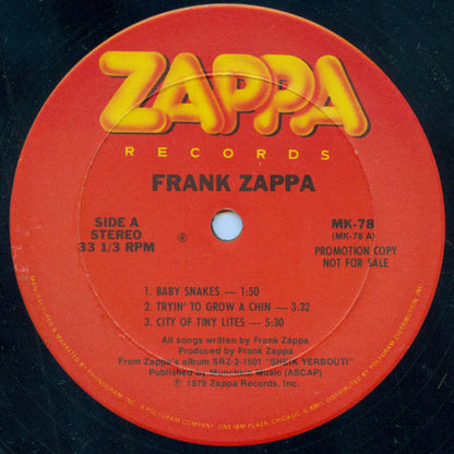 "Sheik Yerbouti" 'Clean Cuts' - Frank Zappa