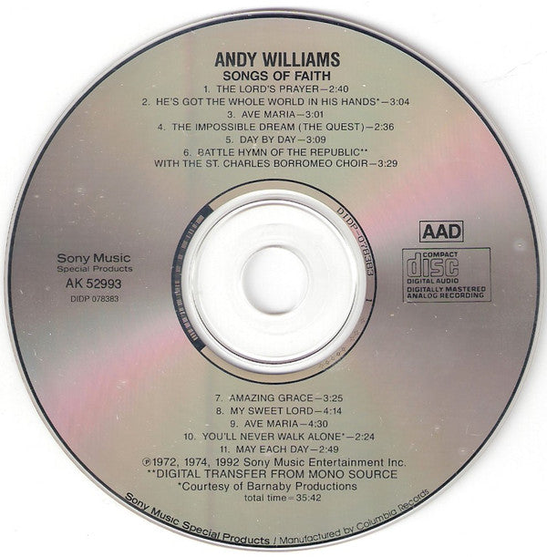 Songs Of Faith - Andy Williams
