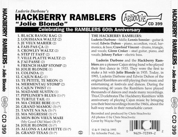 Jolie Blonde - Luderin Darbone's Hackberry Ramblers*