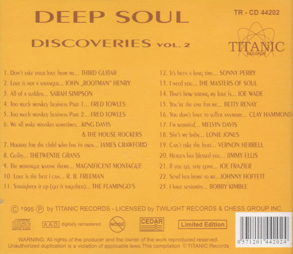 Various ‎– Deep Soul Discoveries Vol. 2