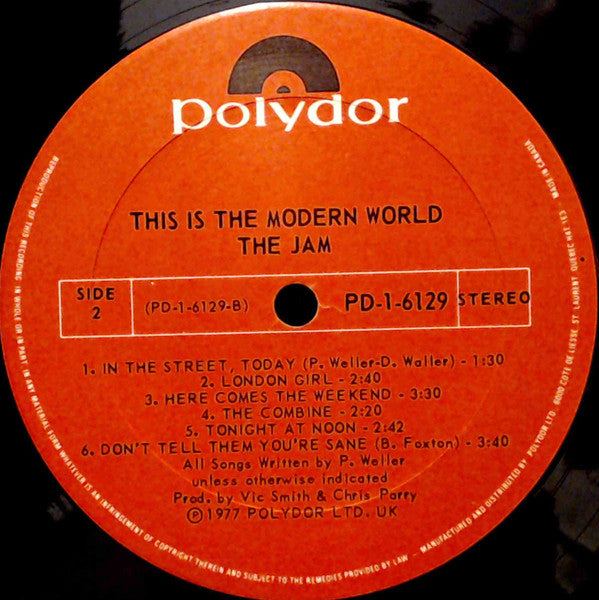 The Jam ‎– This Is The Modern World