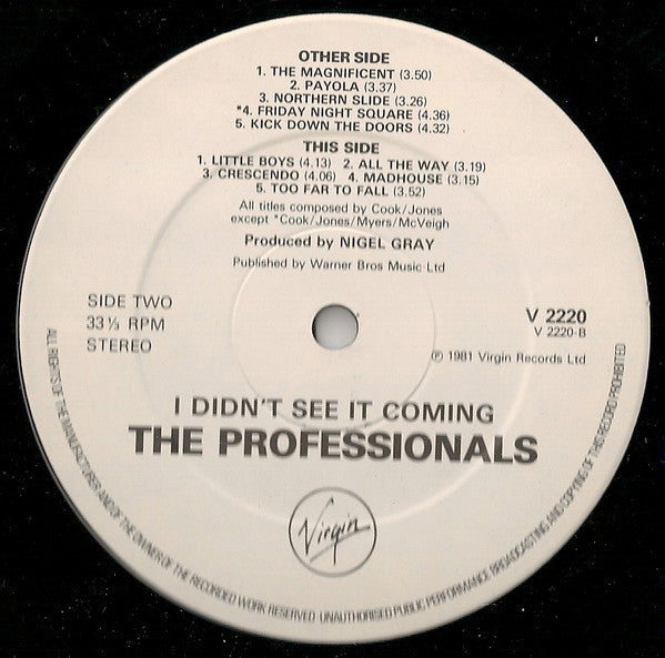 The Professionals (7) ‎– I Didn't See It Coming