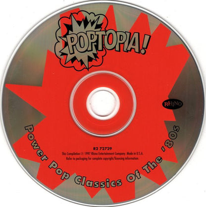Various ‎– Poptopia! Power Pop Classics Of The '80s