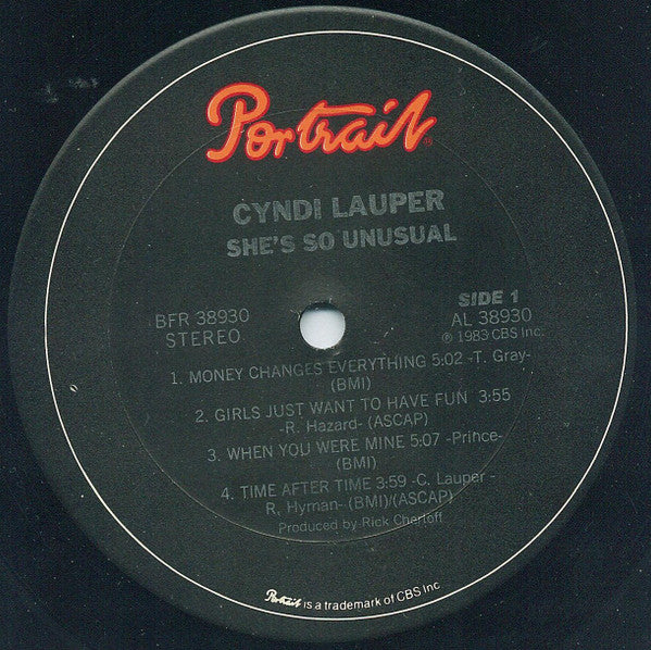 Cyndi Lauper ‎– She's So Unusual