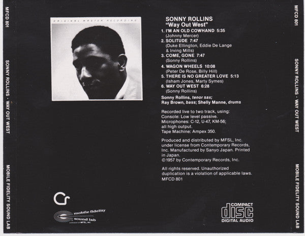 Sonny Rollins ‎– Way Out West