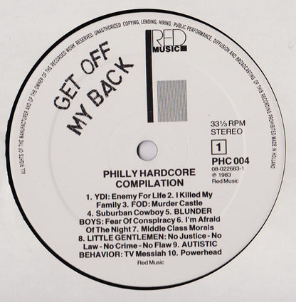 Various ‎– Philly Hardcore Compilation - Get Off My B